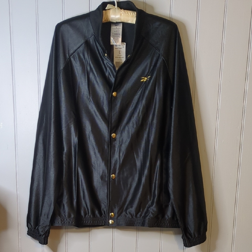 Reebok Black Jacket with Gold Details